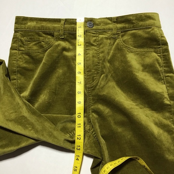 LOFT Olive Velvet Skinny Pants - Picture 7 of 9